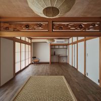 横浜市中区池袋の賃貸物件/リビング。欄間や障子の雰囲気がかっこいい