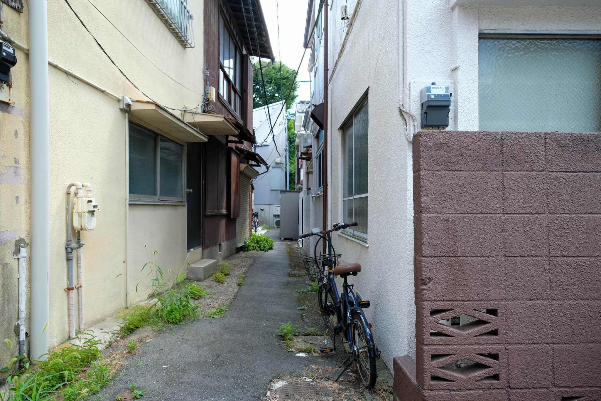 渋谷区広尾の売買物件/西側の敷地からのアングル