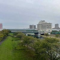 江戸川区小松川町の賃貸物件/川にかかる橋からパシャリ。もう少し天気がよかったらなあ