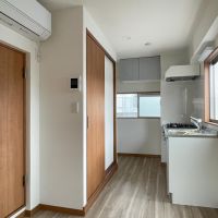 渋谷区代々木の賃貸物件/キッチンスペースにもエアコンがあります