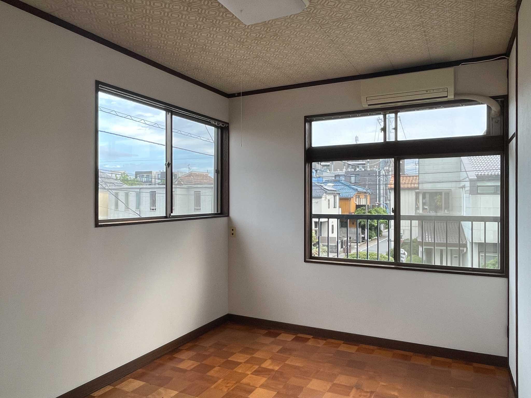 新宿区西落合の賃貸物件/上階、6畳洋室:カラッと明るい。最も日当たりがいい部屋です