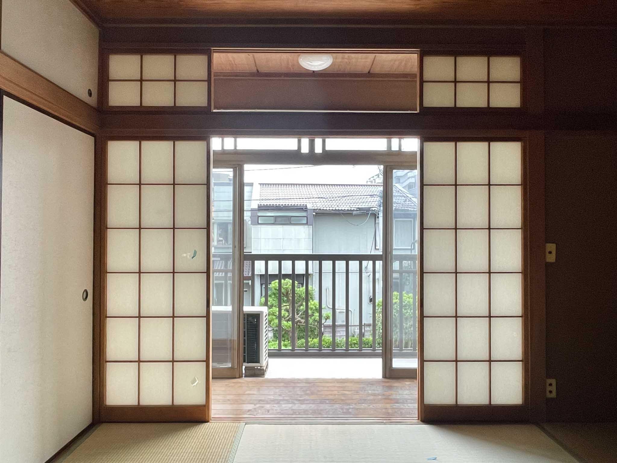 新宿区西落合の賃貸物件/上階:和室を南に向かって