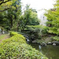 港北区大曽根の売買物件/広大な敷地にはたくさんの木々が並び、小川が流れています