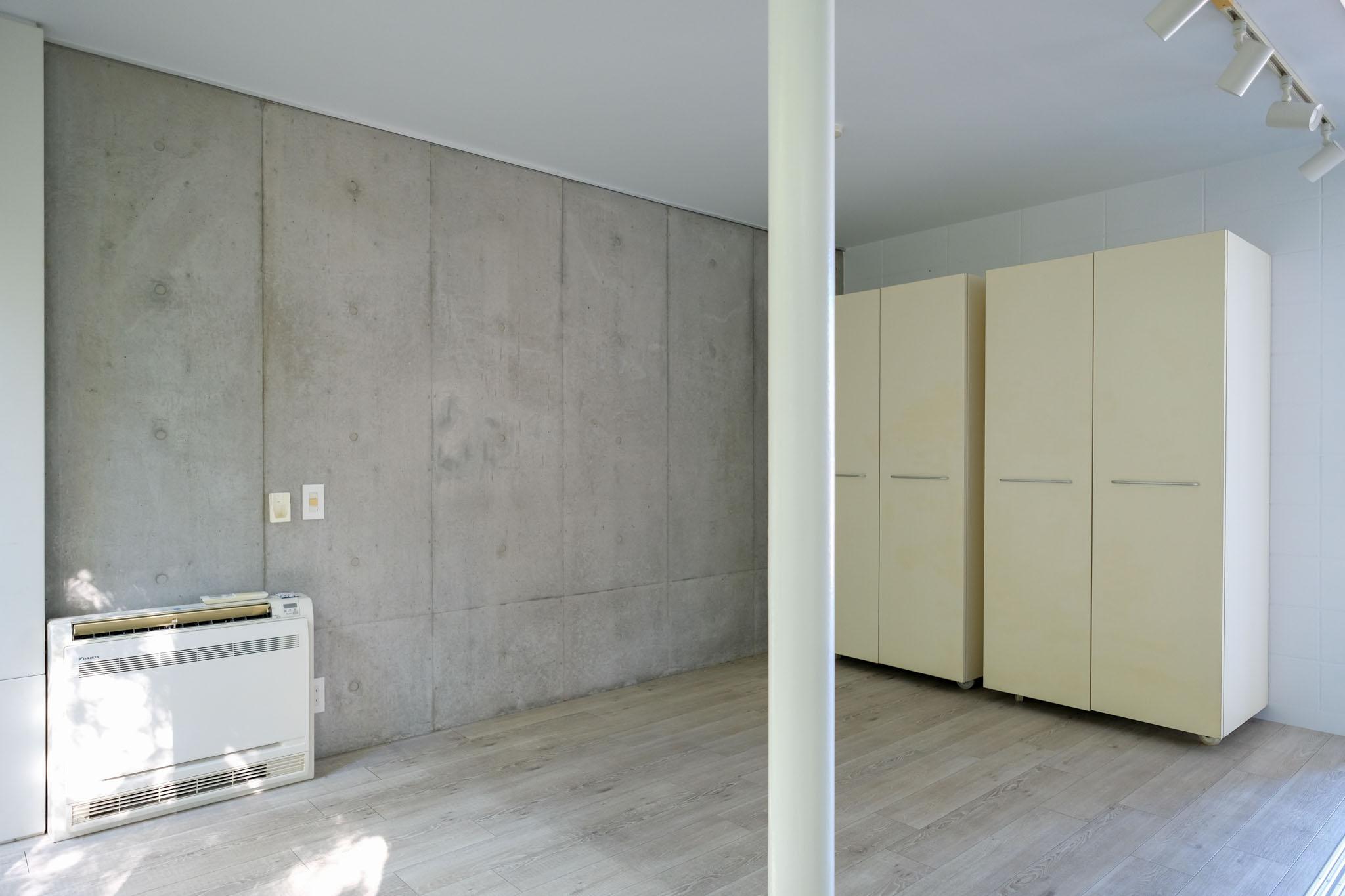 大田区北千束の賃貸物件/図面太枠部分がコンクリート打ち放しの壁