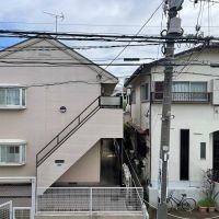 三鷹市井の頭の賃貸物件/西側の窓の外の景色。のどかです