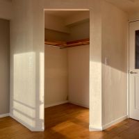 江戸川区瑞江の賃貸物件/リビングの角に斜めにウォークインクローゼットがあるのがかわいいと思ってしまいます