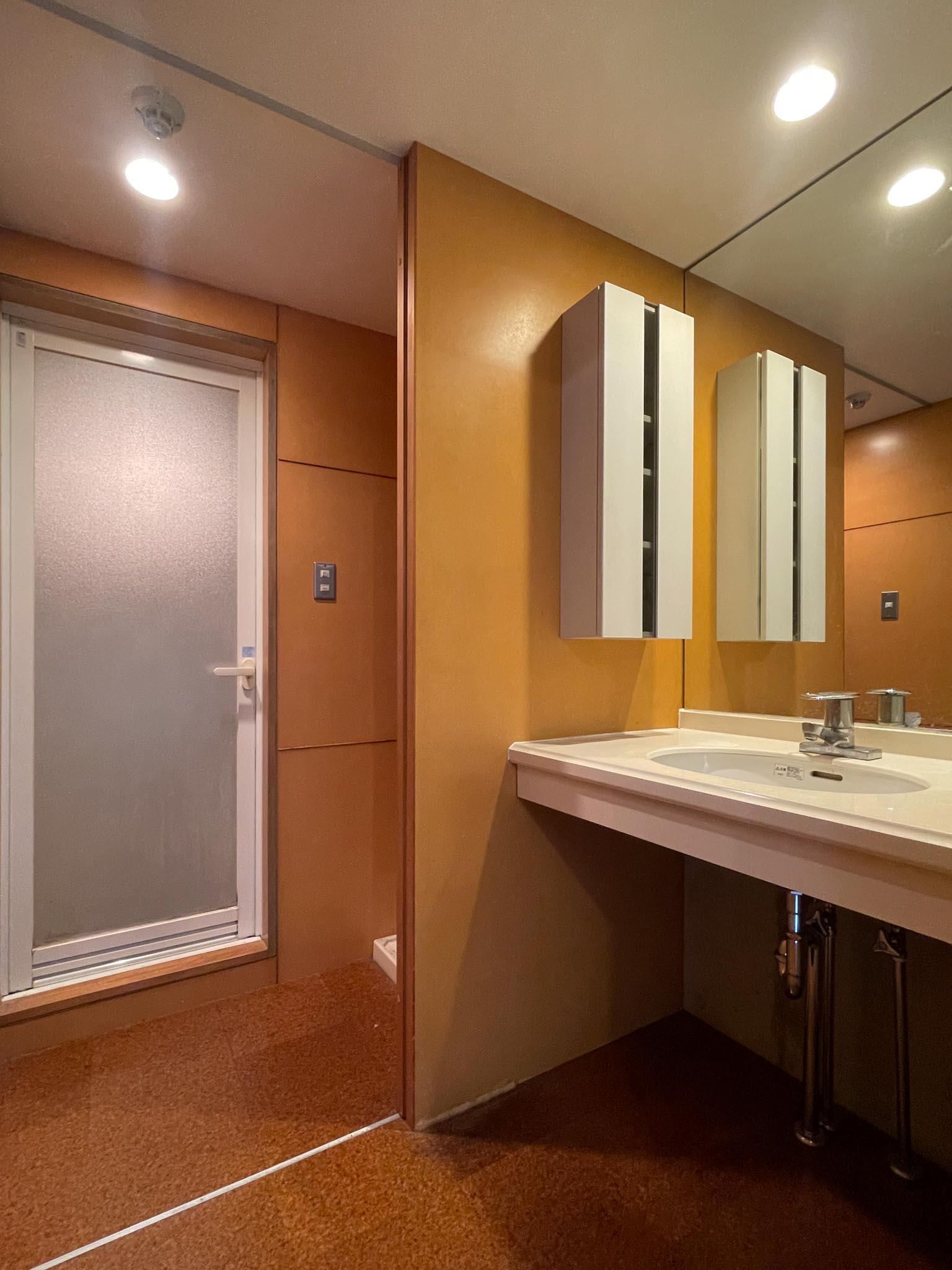 中野区松が丘の賃貸物件/202：洗面所。奥に洗濯機置き場があります