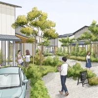 西東京市柳沢の売買物件/イメージパース：小商いなどで外に開きやすい区画もあります※用途地域上の制限あり