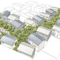 西東京市柳沢の売買物件/イメージパース：家の配置もこだわり一味違う風景をつくります