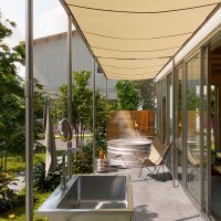 西東京市柳沢の売買物件/toolboxのデザインのイメージパース：外のテラスにお風呂！？半屋外を思いっきり楽しむプラン