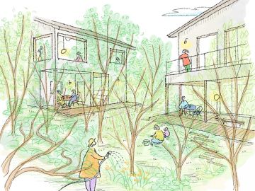 東久留米市学園町の売買物件/まちの木立を育てる家づくり