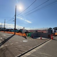 埼玉県新座市新堀1-14の売買物件/現場写真。北東の角からみて