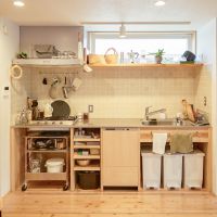 埼玉県新座市新堀1-14の売買物件/キッチンは造作のものが標準仕様。ステンレスの天板で、下を木で造作していきます。コンロはIH。食洗機や壁タイルはオプションになります（参考写真）