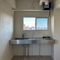 世田谷区瀬田の賃貸物件/キッチン。いい景色を眺めながら料理できる