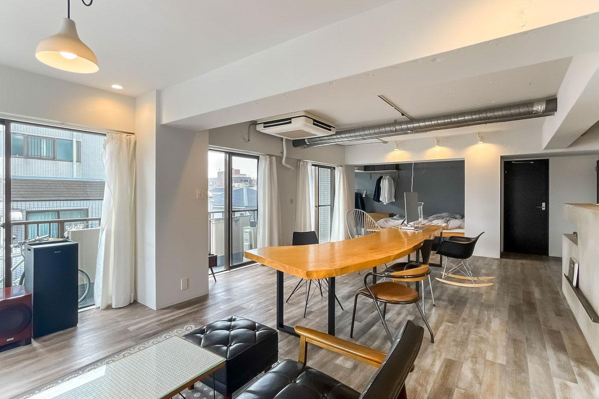 大田区中央の売買物件/南側の3連掃き出し窓