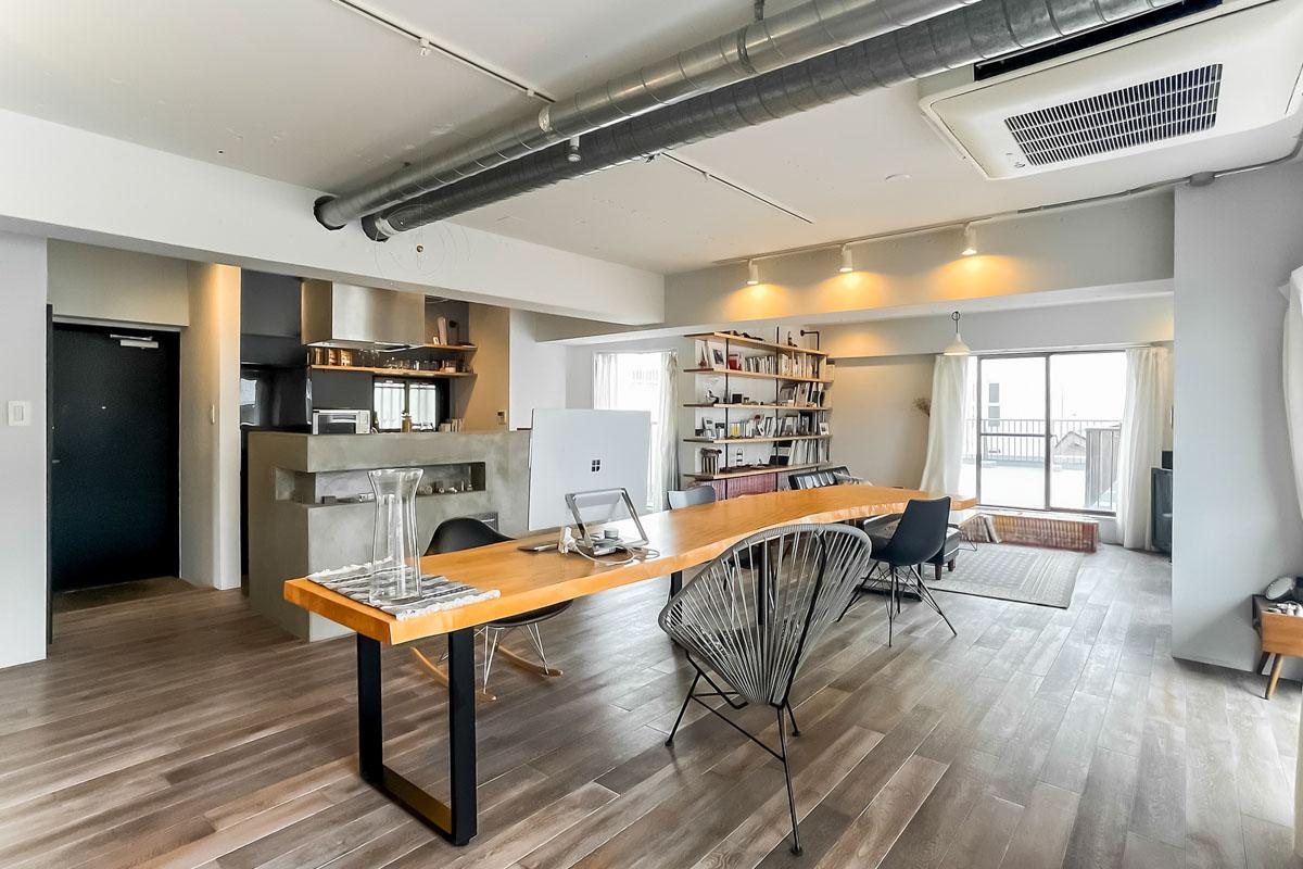 大田区中央の売買物件/約70㎡を大きなワンルームにした、大胆な改装
