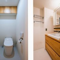 横浜市港北区箕輪町の売買物件/シンプルな白基調の水回り空間