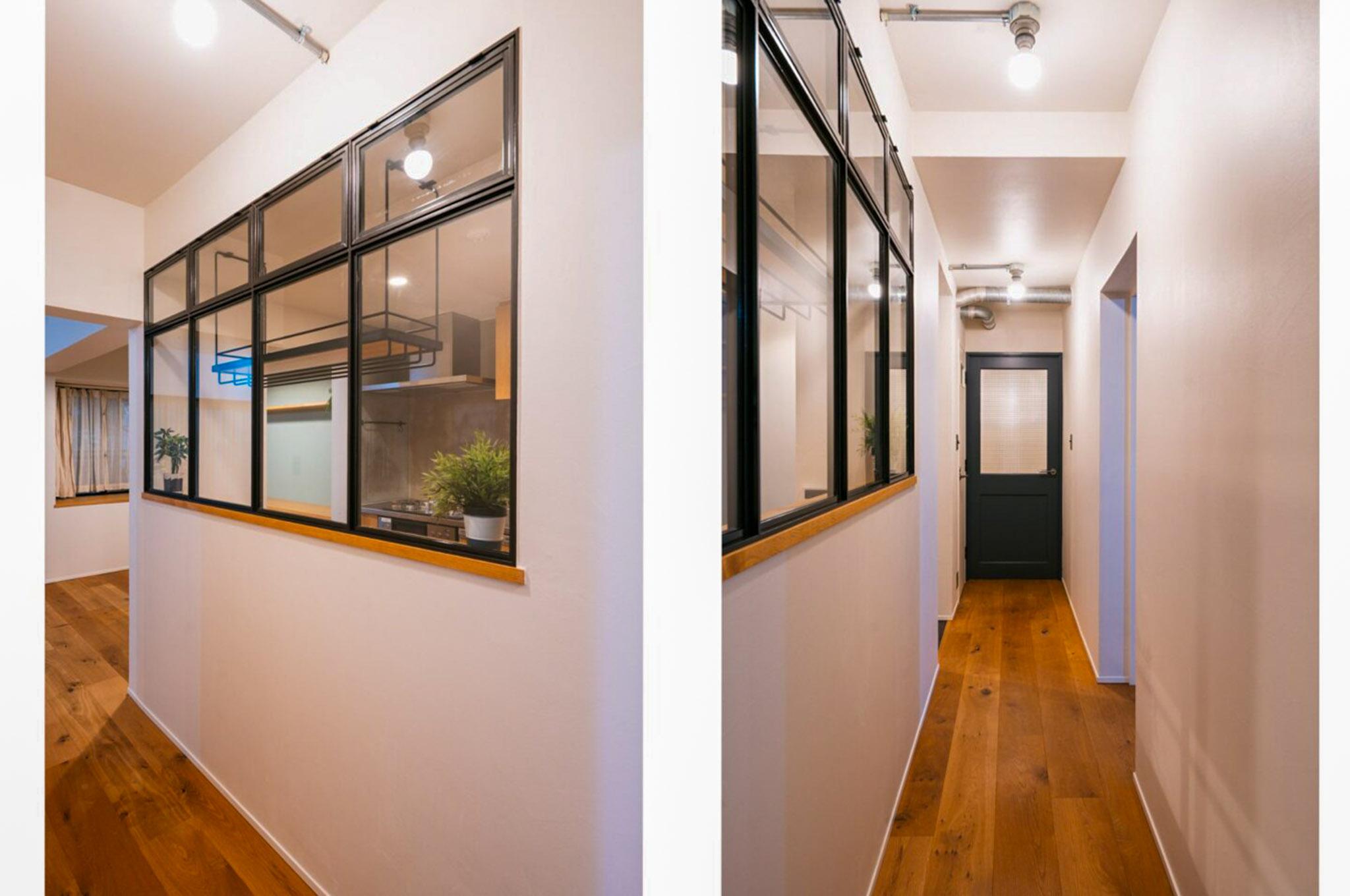 横浜市港北区箕輪町の売買物件/室内窓が抜け感を生む回遊動線