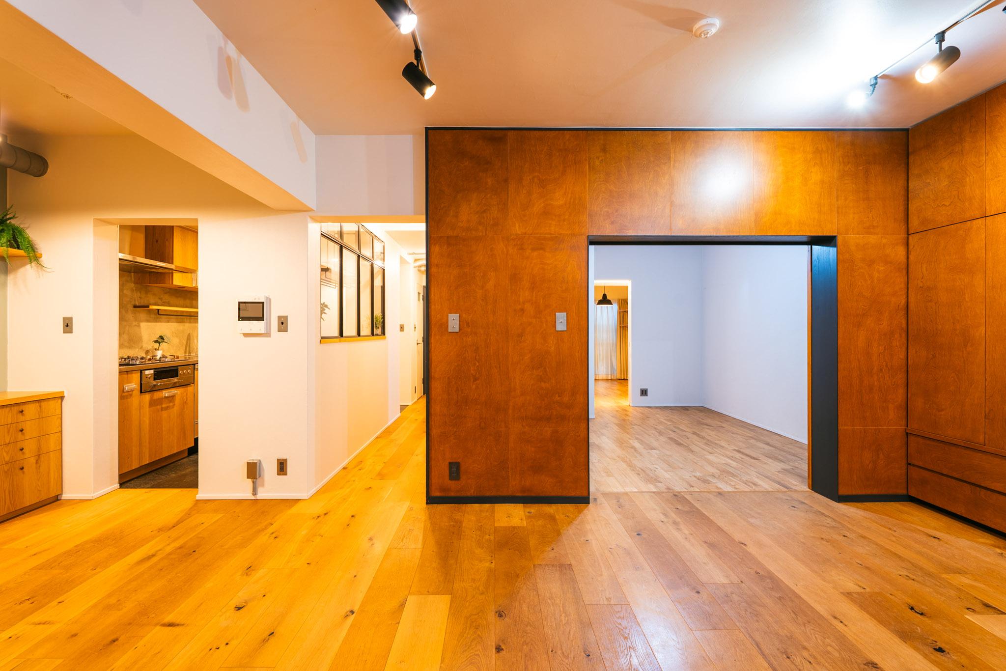 横浜市港北区箕輪町の売買物件/可動壁で仕切られた開放的な間取り