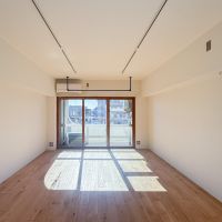 世田谷区池尻の賃貸物件/スタイリングがないとこのような感じ。奥行きが4.95m、幅が3.3mのワンルーム