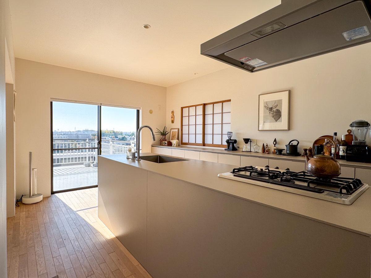 川崎市宮前区神木本町の売買物件/キッチン背面には大容量の収納