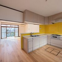 千葉県船橋市東中山の賃貸物件/キッチンは黄色のタイルがチャームポイント