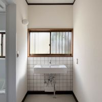 千葉県船橋市東中山の賃貸物件/新しくリノベーションした洗面。タイルがかわいい