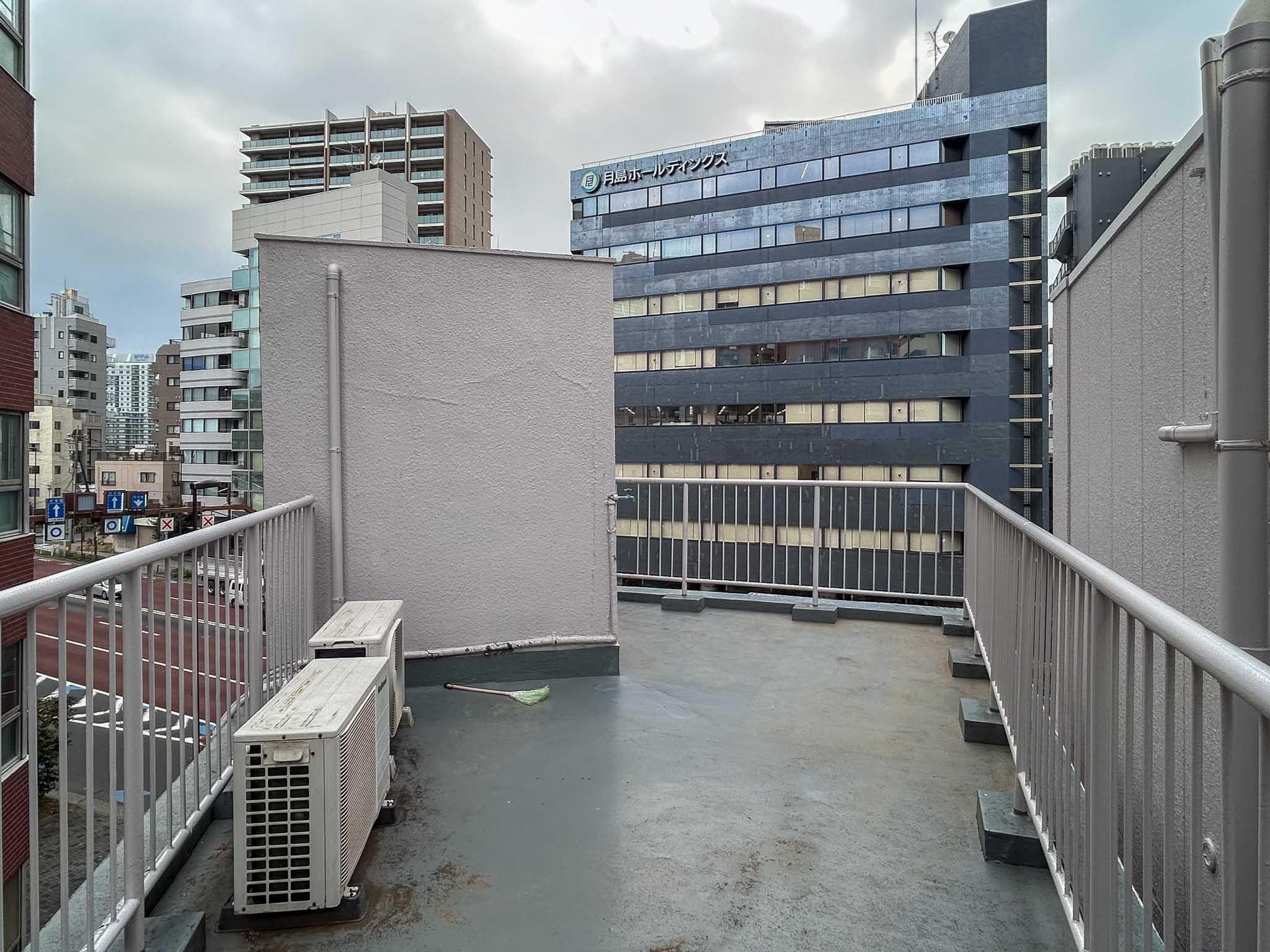 江東区永代の賃貸物件/屋上：北側をみる。気分転換にぴったり