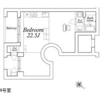 渋谷区上原の賃貸物件/104号室図面