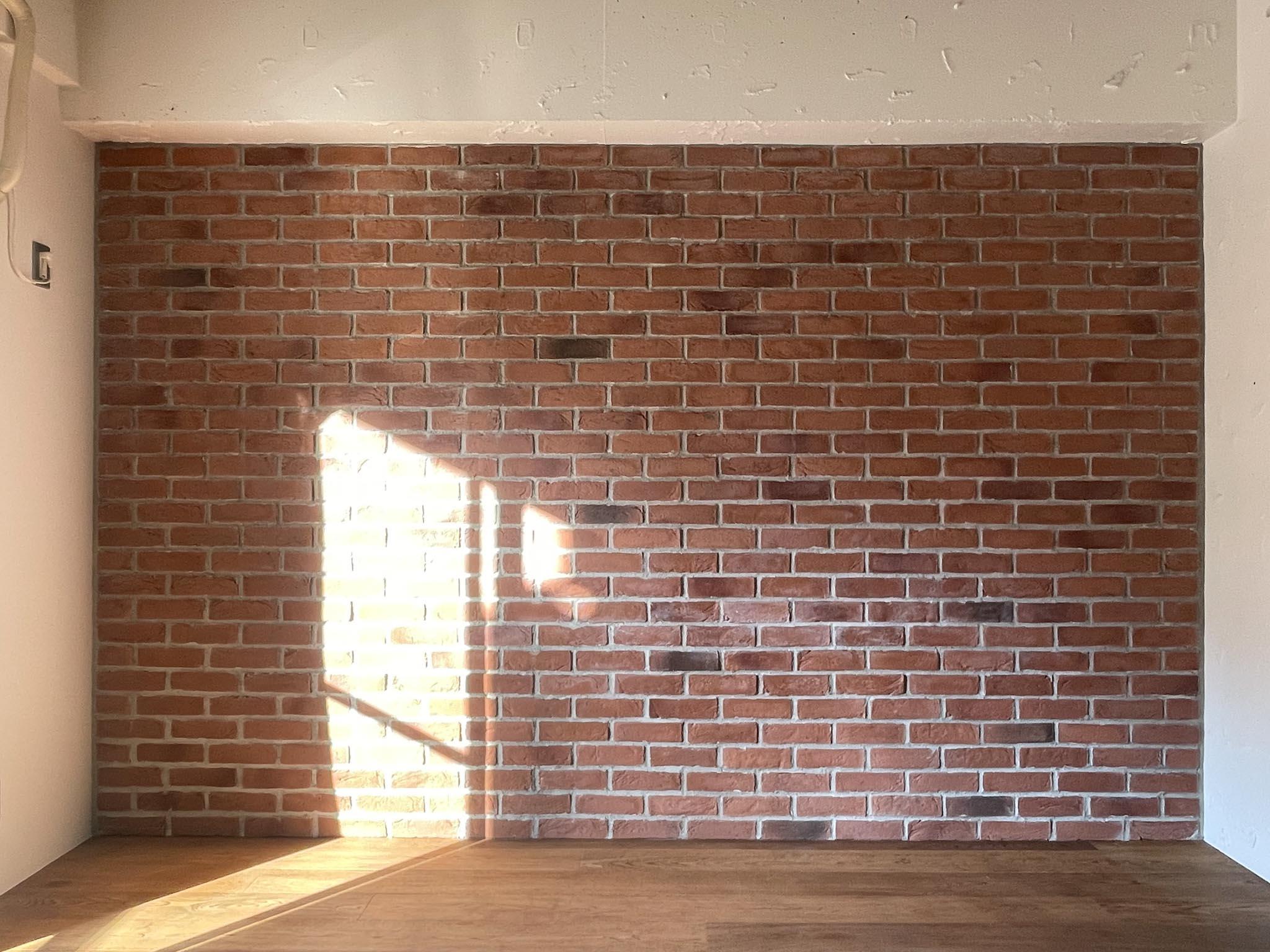 文京区小石川の賃貸物件/北側はレンガの壁。壁紙ではありません