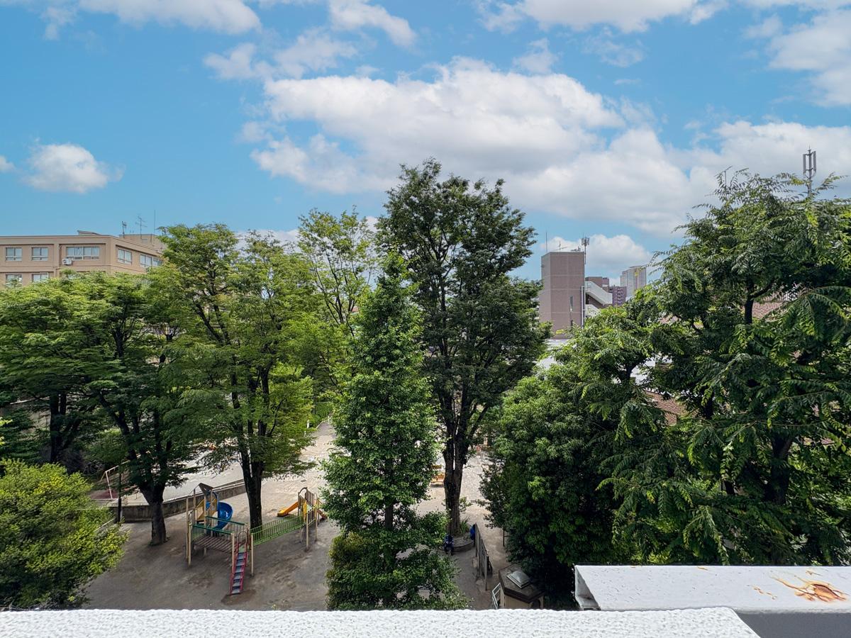 新宿区弁天町の賃貸物件/眺望　公園ビューです