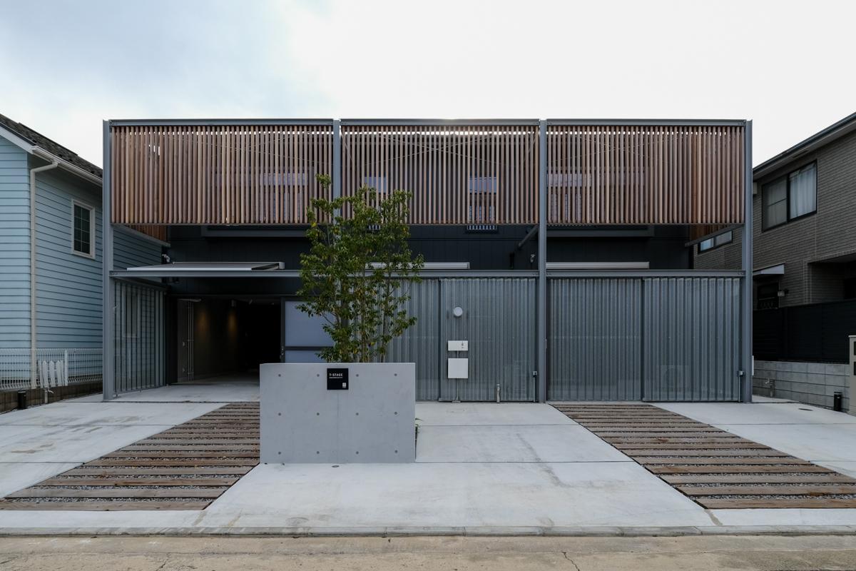 武蔵野市吉祥寺南町の賃貸物件/建築家設計の新築テラスハウス。C号室は一番左、A号室は一番右