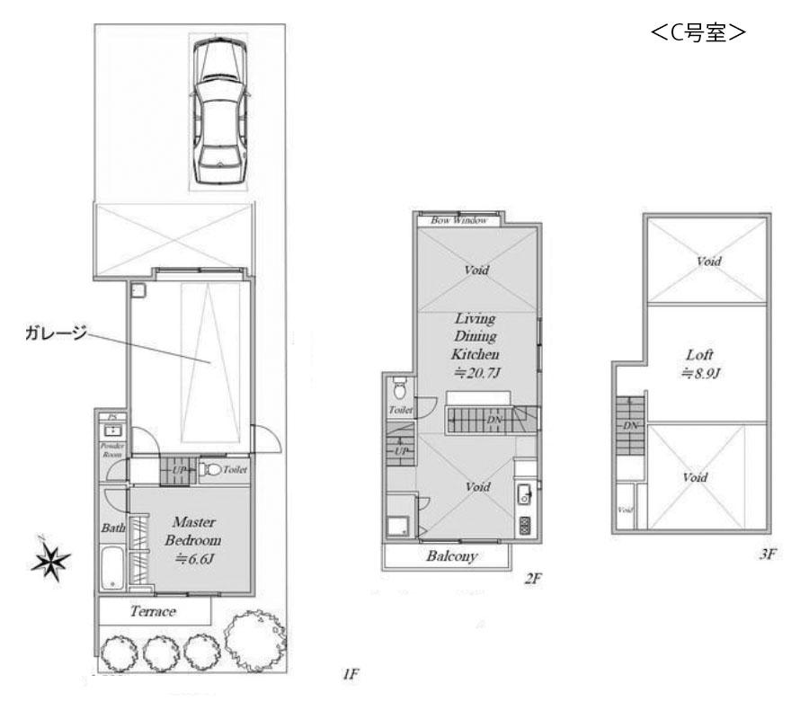 武蔵野市吉祥寺南町の賃貸物件/C号室図面