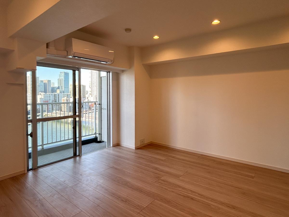 中央区月島の賃貸物件/リビング別角度から