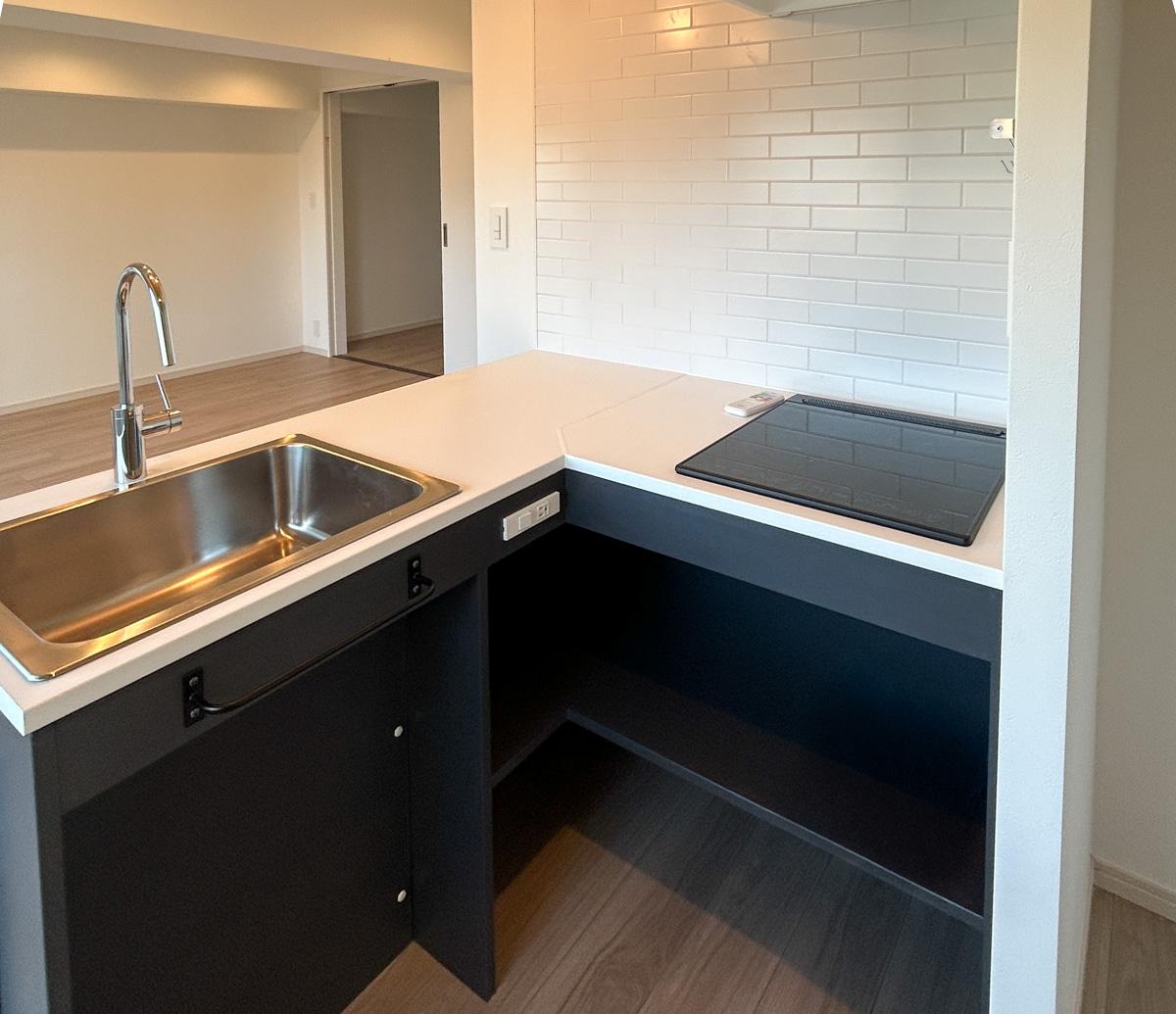 中央区月島の賃貸物件/キッチン。コンロはIHです