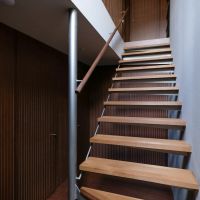 神奈川県横浜市港北区菊名の売買物件/玄関から2階を見上げる