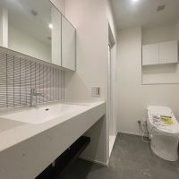 港区麻布狸穴町の賃貸物件/洗面台とトイレは同室です