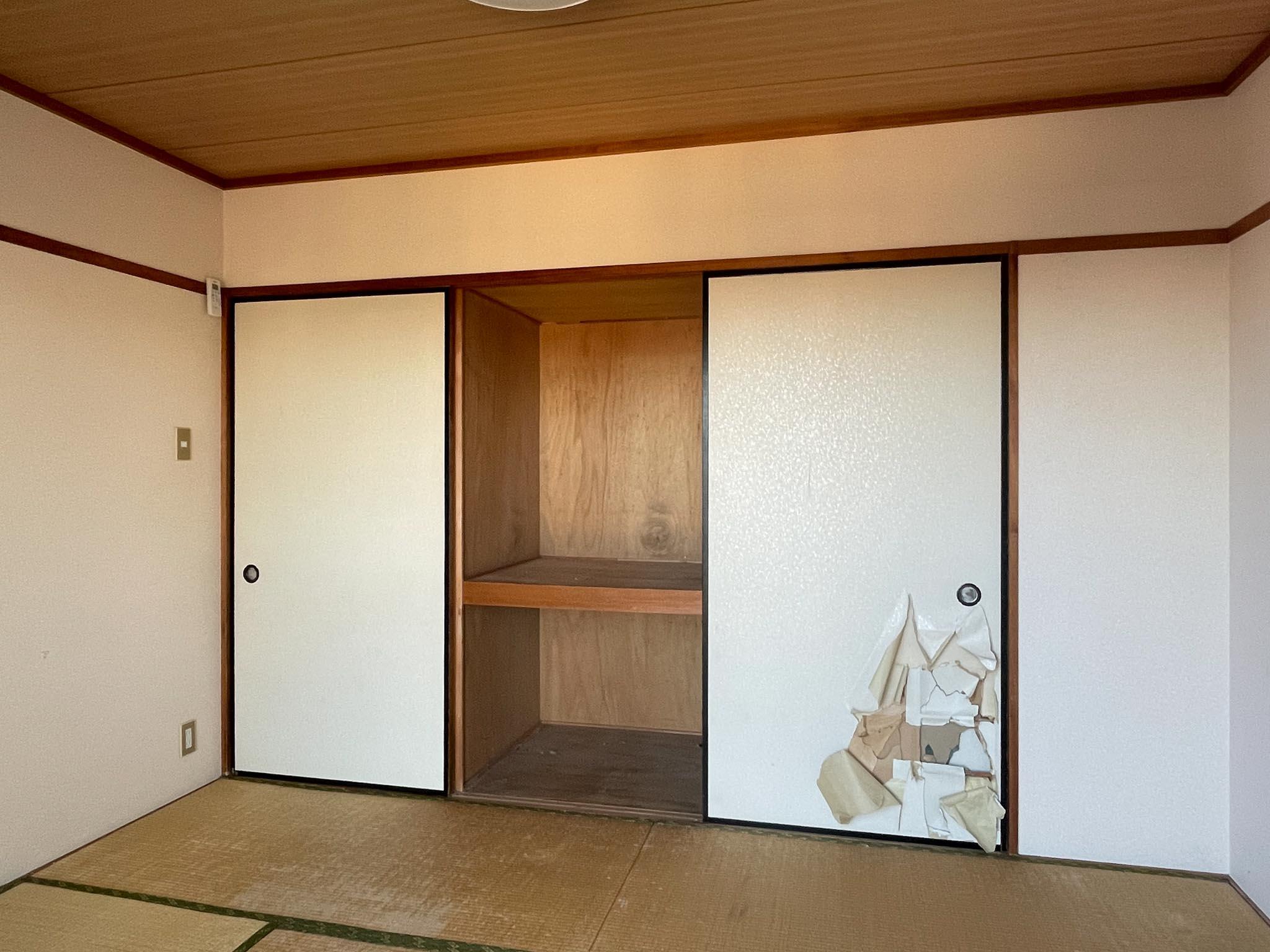 国分寺市本町の賃貸物件/和室：収納は押入れ。室内全体で唯一の収納です