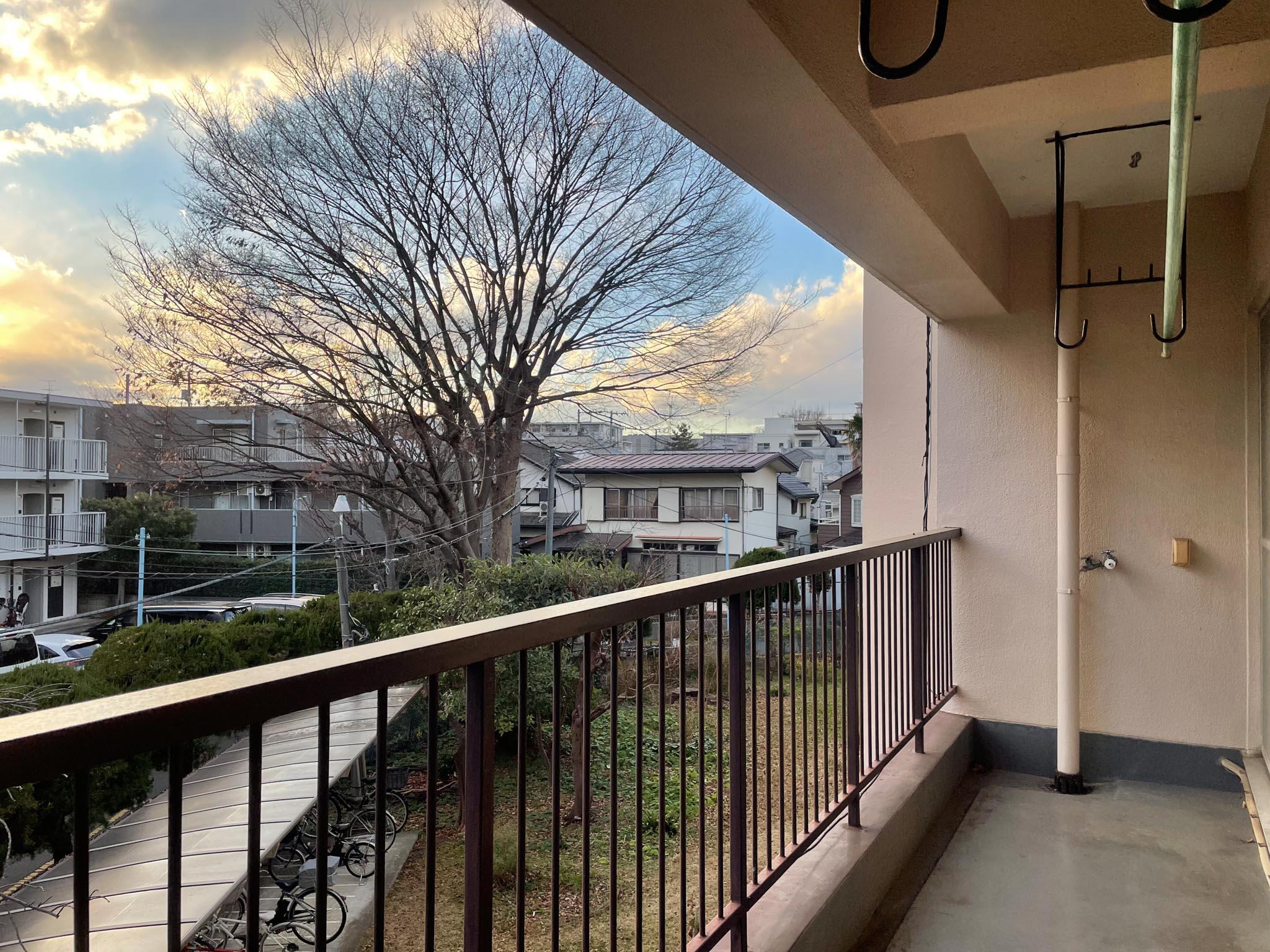 杉並区高井戸西の賃貸物件/ベランダ。洗濯機置き場があります