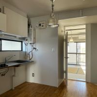 中野区東中野の賃貸物件/キッチンまわり。冷蔵庫はブレーカーの下あたりに置きます