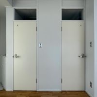 中野区東中野の賃貸物件/キッチンの背面に水まわりが集まっています