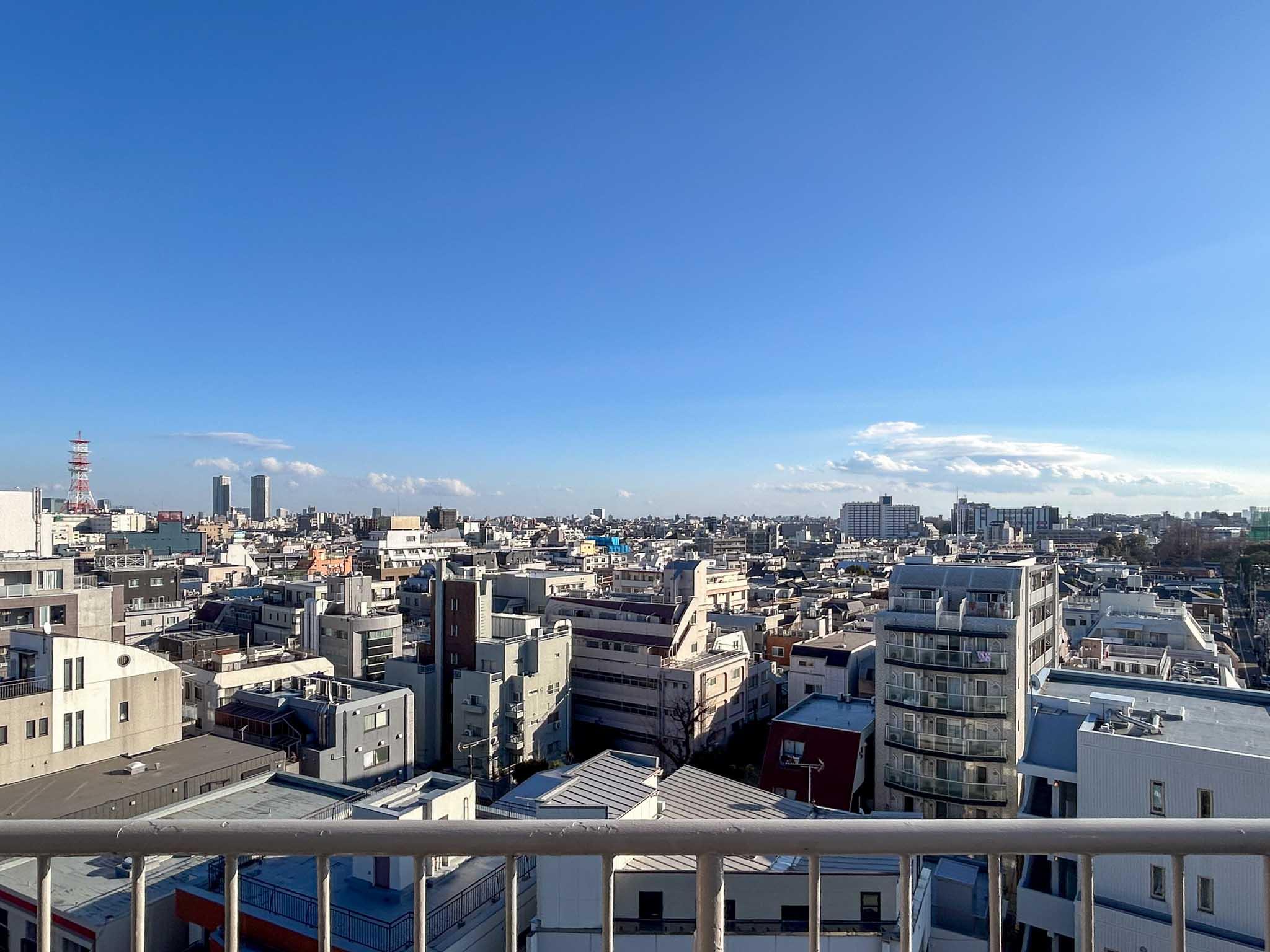目黒区五本木の賃貸物件/ルーフバルコニーからの景色