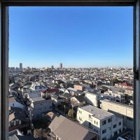 目黒区五本木の賃貸物件/北側の眺望。地平線がみえるほど抜けています