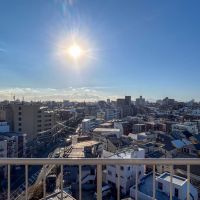 目黒区五本木の賃貸物件/西端のルーフバルコニーからの景色