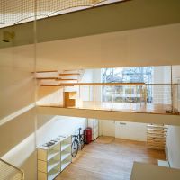 世田谷区深沢の売買物件/洗面所・浴室からも緑道の緑が見えます