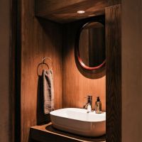 渋谷区代々木の売買物件/つくり込まれた手洗い場