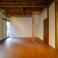 中野区上高田の賃貸物件/レイアウトとしては、写真正面の壁にテレビやオーディオ類、真ん中あたりにソファを置くと良さそう