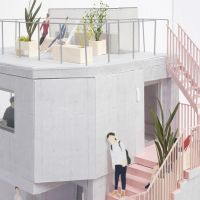 世田谷区大原の賃貸物件/店舗5(5階)参考写真：屋上で交流する人たち