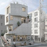 世田谷区大原の賃貸物件/全体参考パース（日中）