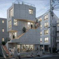 世田谷区大原の賃貸物件/全体参考パース（夜）